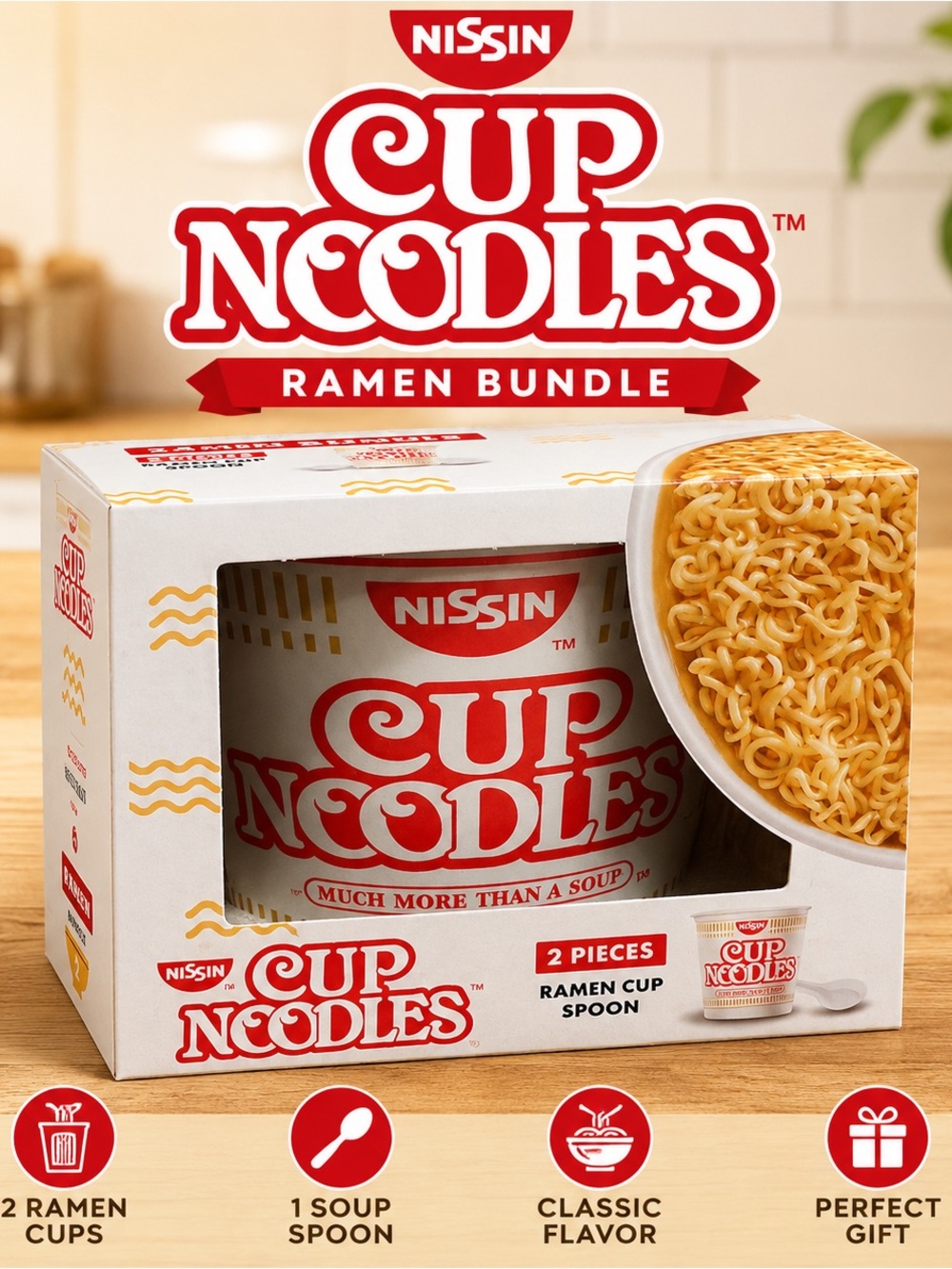 ISSI Cup Noodles Ramen Bundle – White & Red
